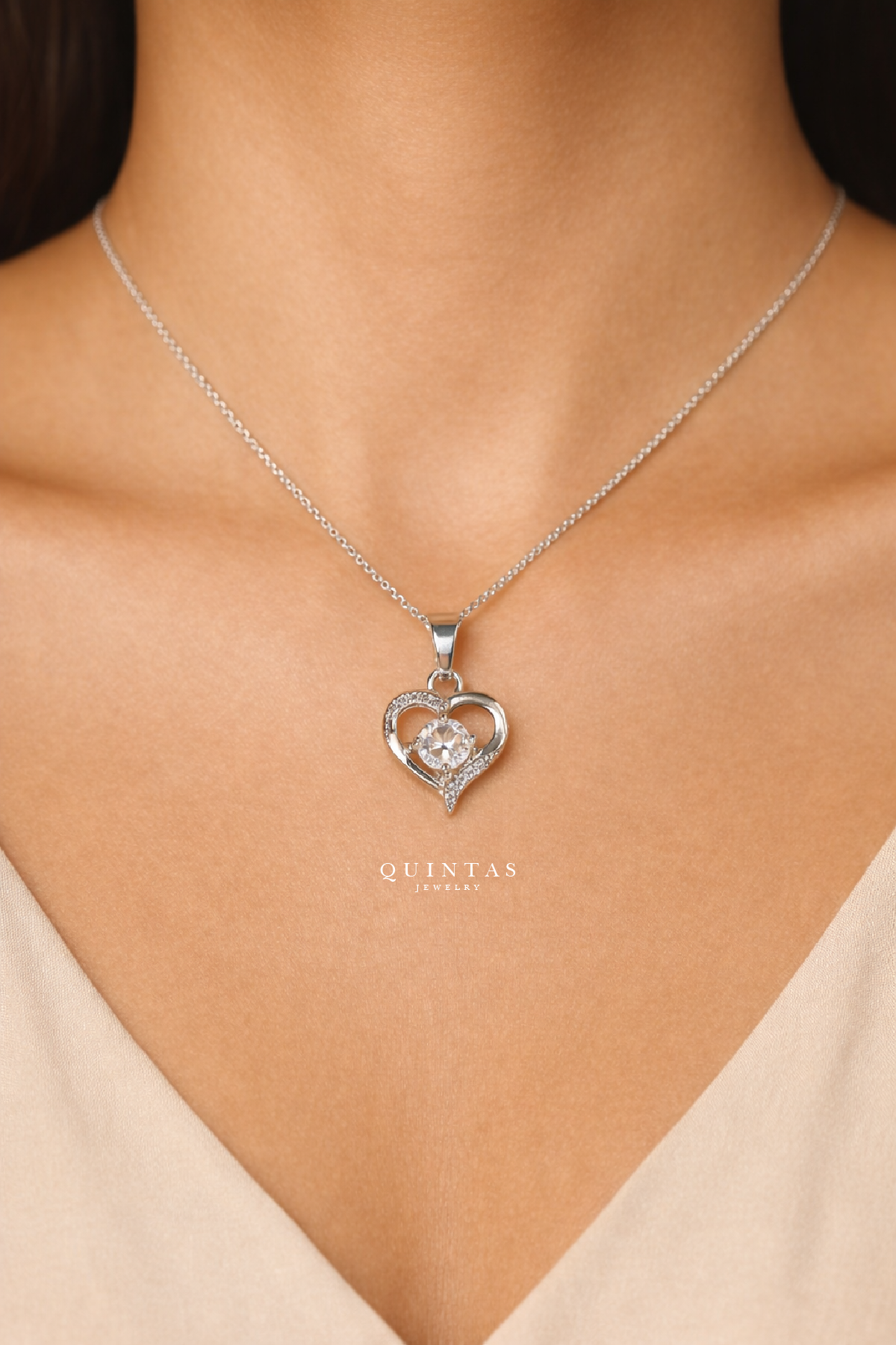 Tender Heart Silver Necklace