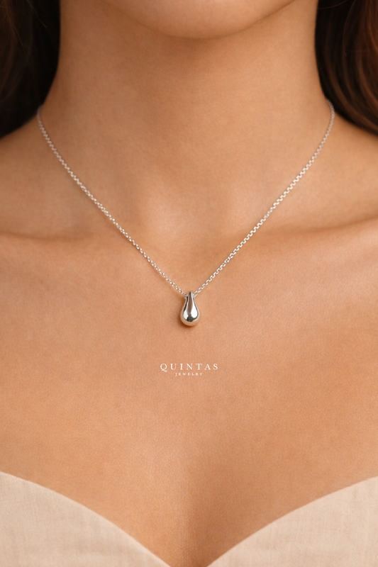 Silver Teardrop Necklace