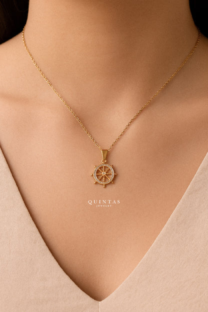 Ship's Wheel Necklace