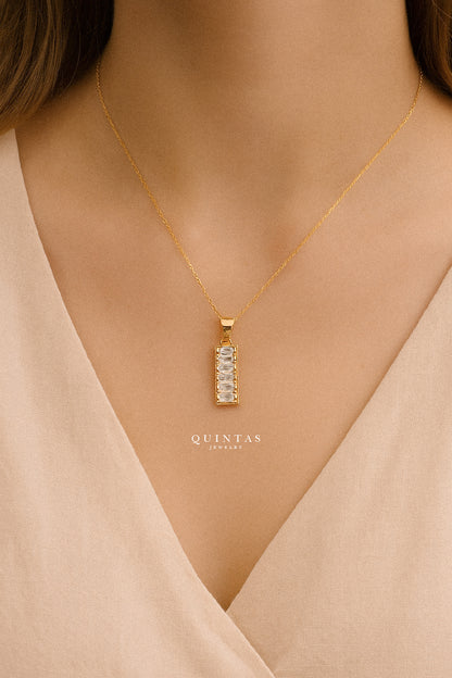 Classic Baguette Diamonds Necklace
