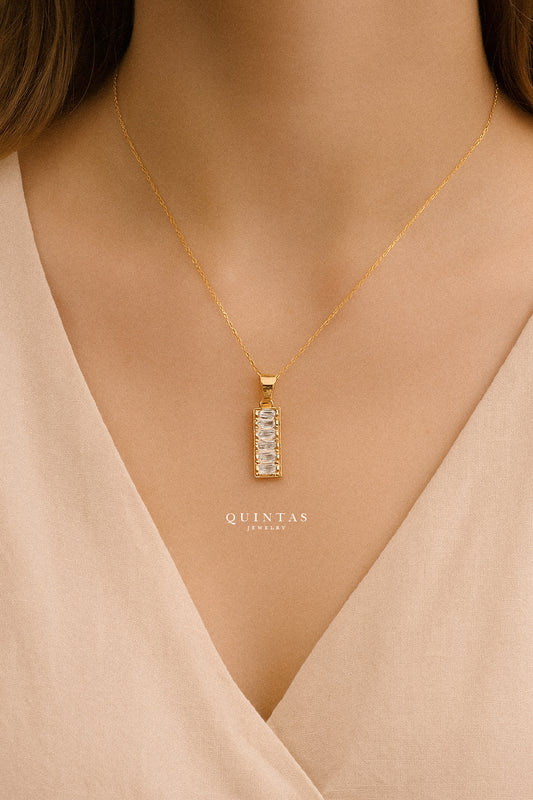 Classic Baguette Diamonds Necklace