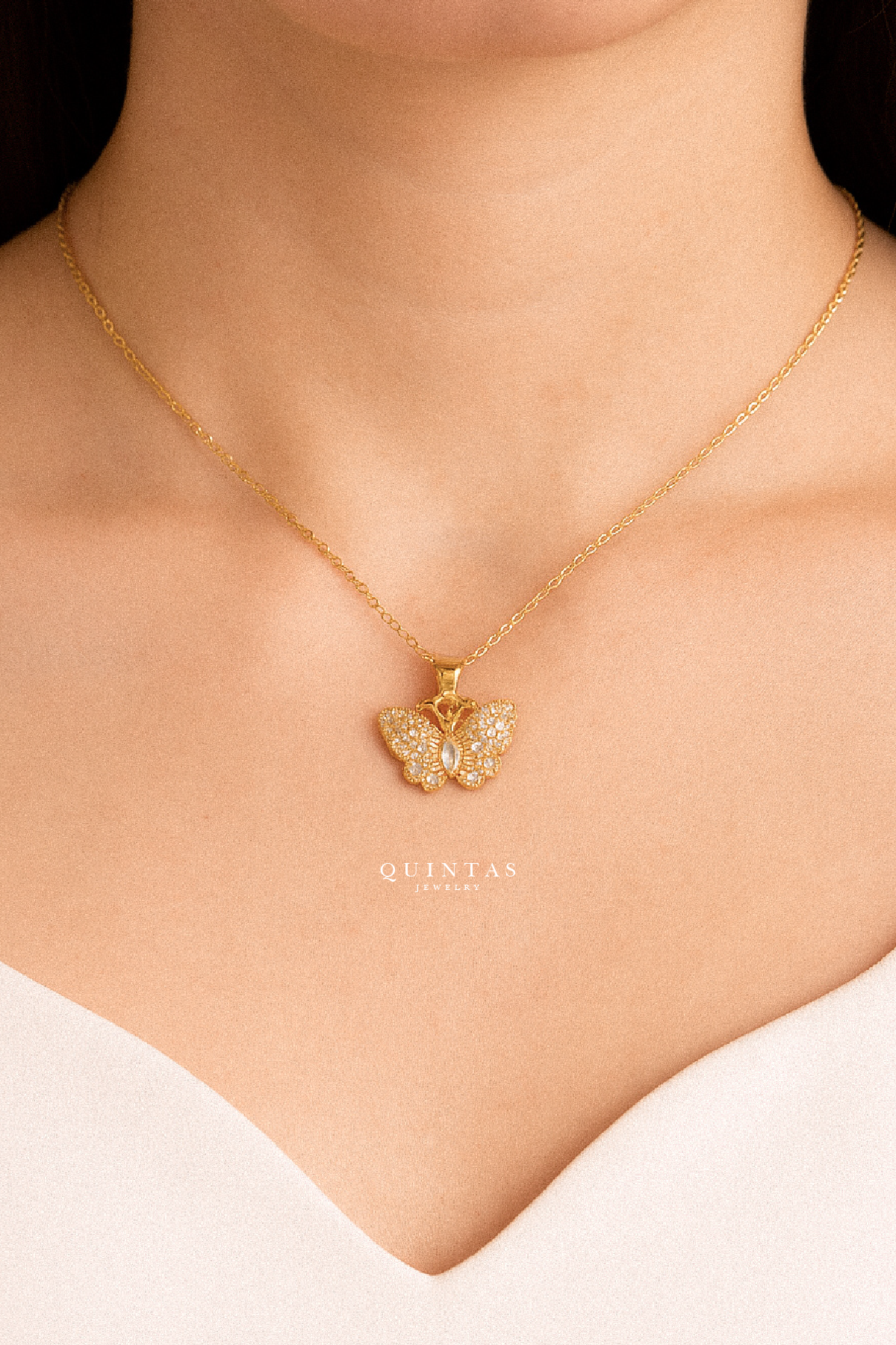 Jane Butterfly Diamond Necklace