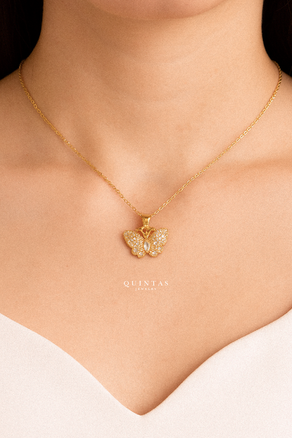 Jane Butterfly Diamond Necklace