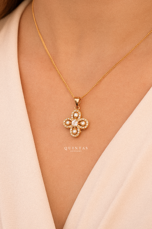 Seraphina Clover Charm Necklace