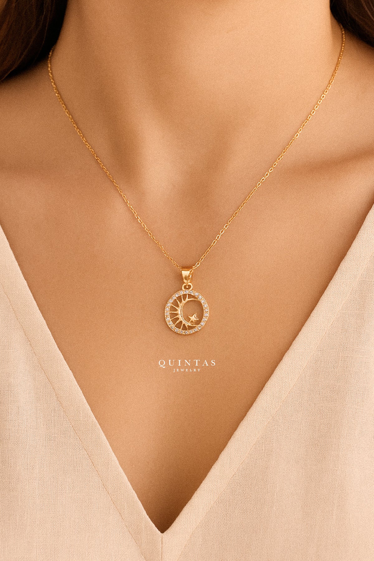 Lyra Moon And Star Necklace