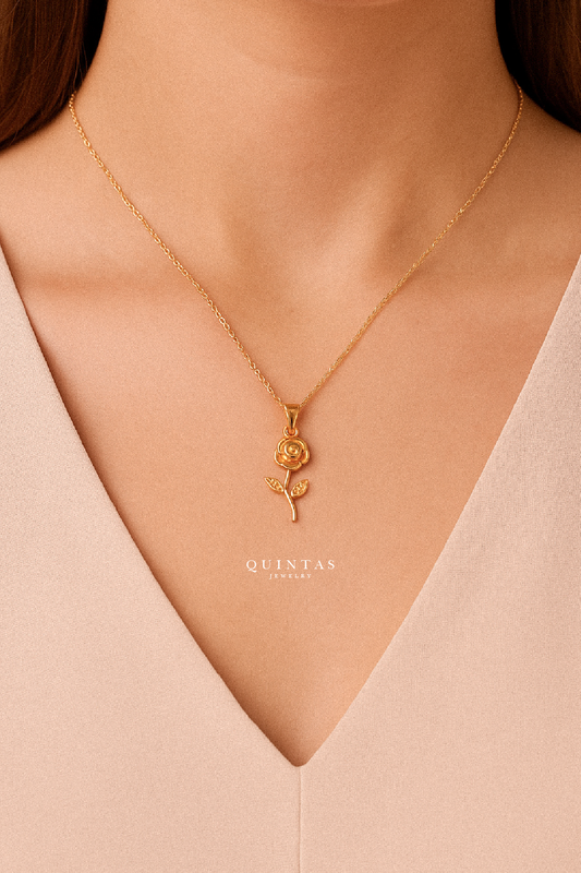 Golden Rose Necklace