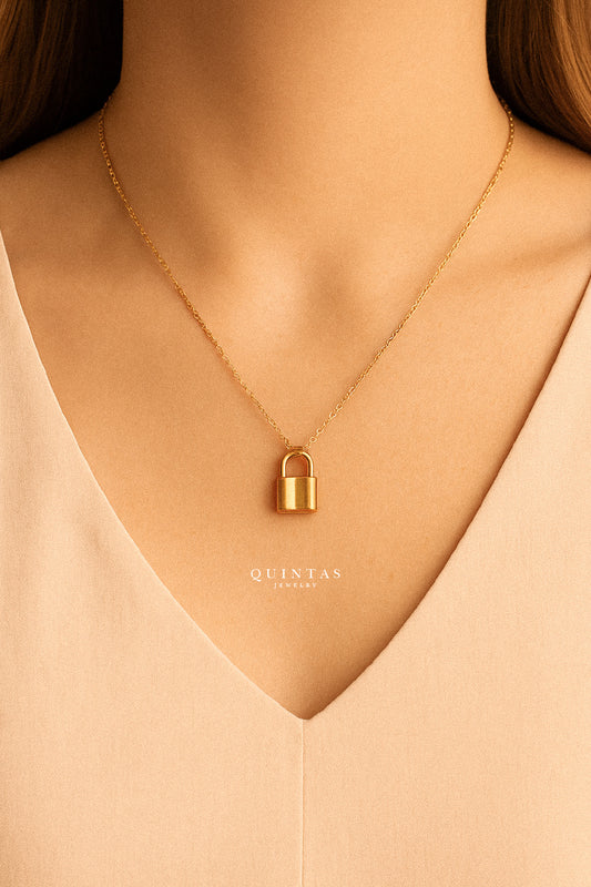Golden Lock Necklace