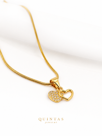Amour Double Heart Necklace