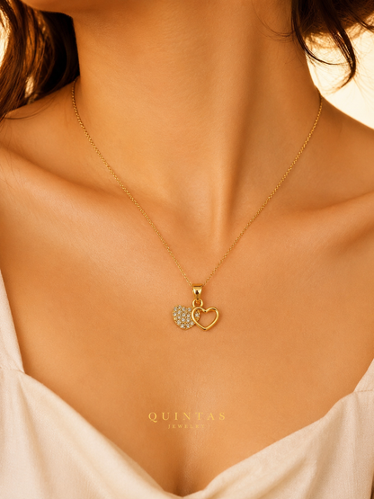 Amour Double Heart Necklace