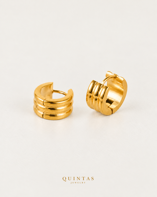 Emily Main earrings — matching pair on off-white, Quintas Jewelry
