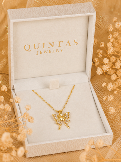 Celestine Butterfly Necklace