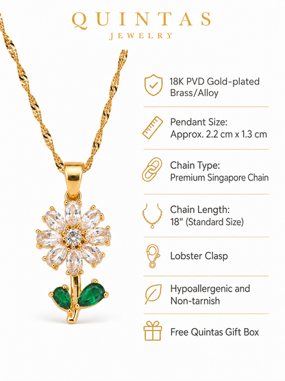 Verdelle Flower Necklace