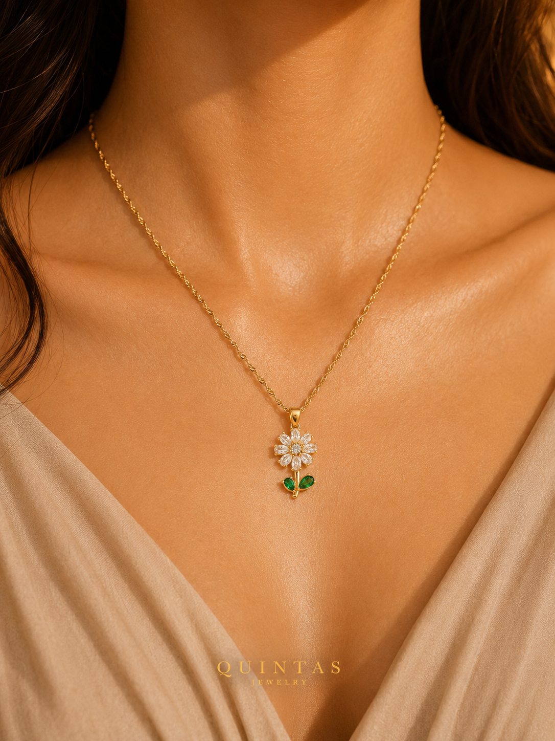 Verdelle Flower Necklace