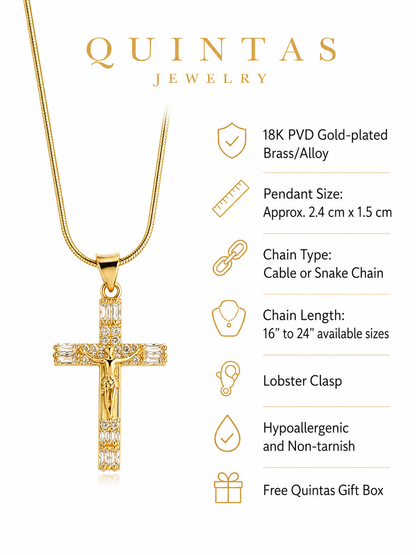Veritas Crucifix Necklace