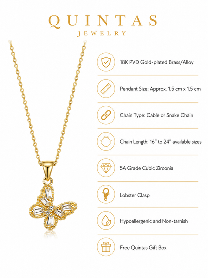 Amorette Butterfly Necklace