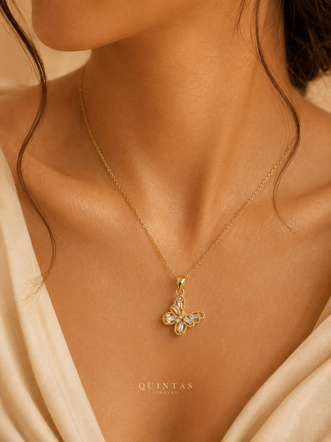 Amorette Butterfly Necklace