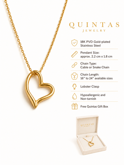 Claire Open Heart Necklace