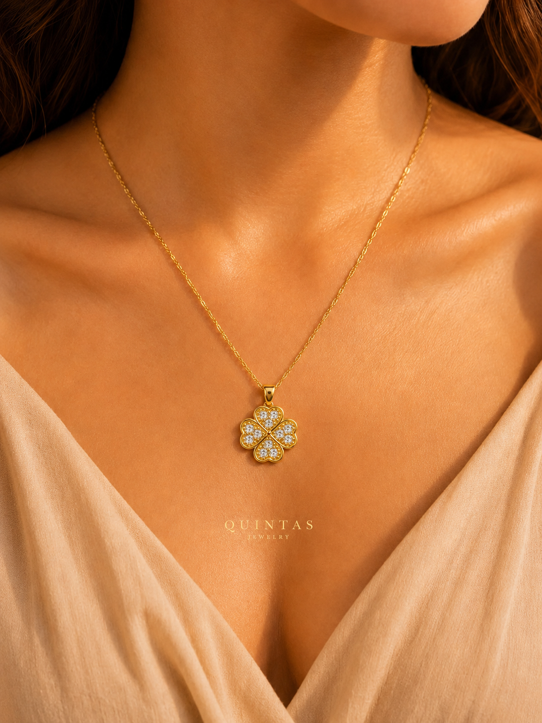 Cherie Clover Necklace