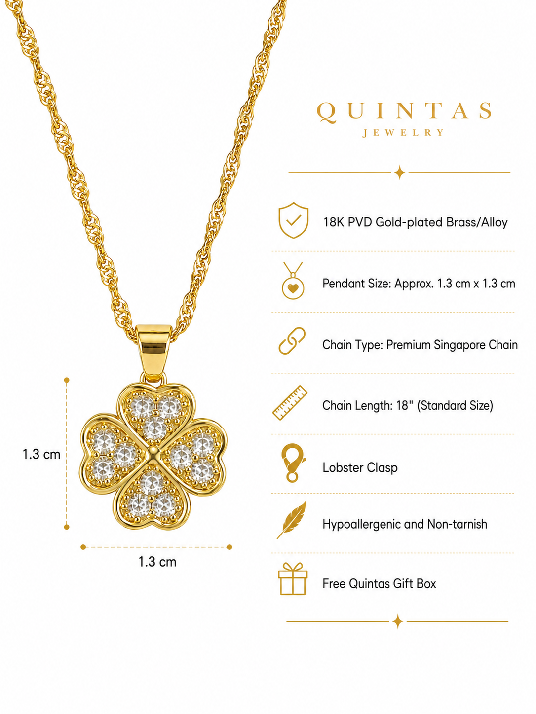 Cherie Clover Necklace