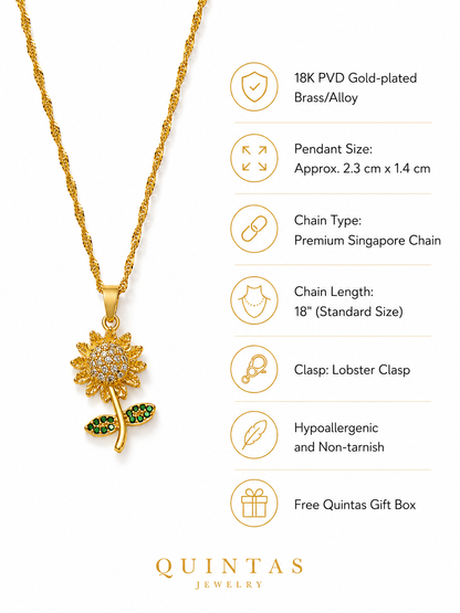 Solea Sunflower Necklace