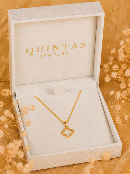 Golden Wish Clover Necklace