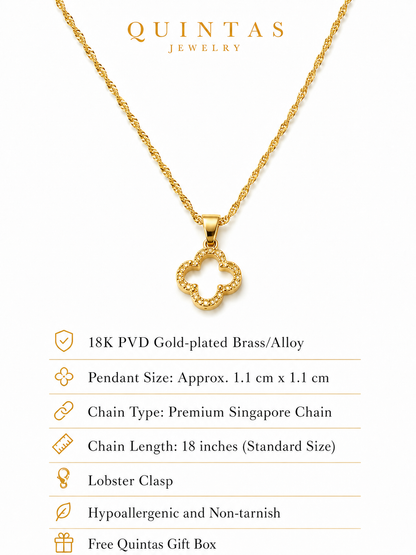 Golden Wish Clover Necklace
