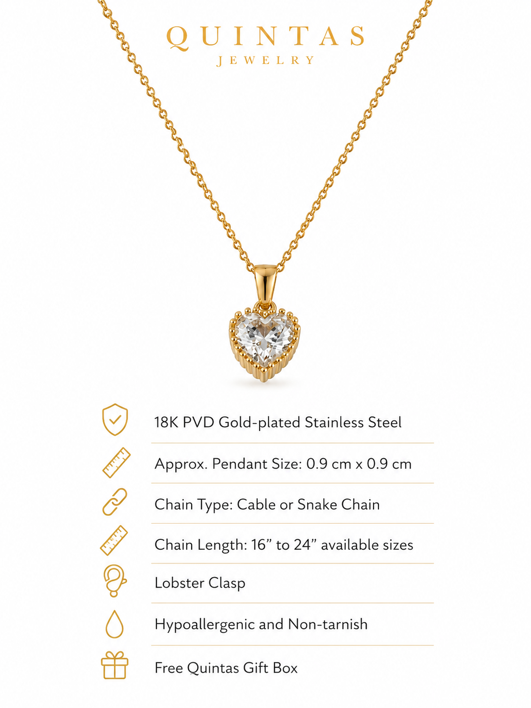 Crystal Heart Necklace