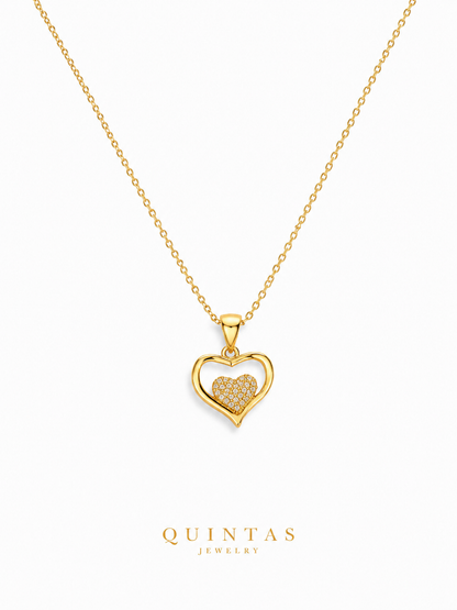 Amora Twin Heart Necklace