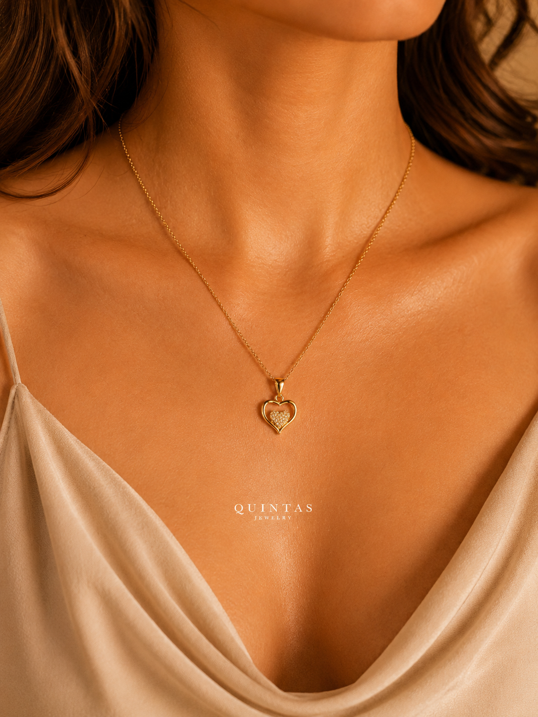 Amora Twin Heart Necklace