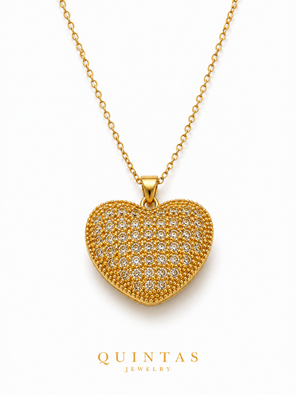 Aurevia Pavé Heart Necklace