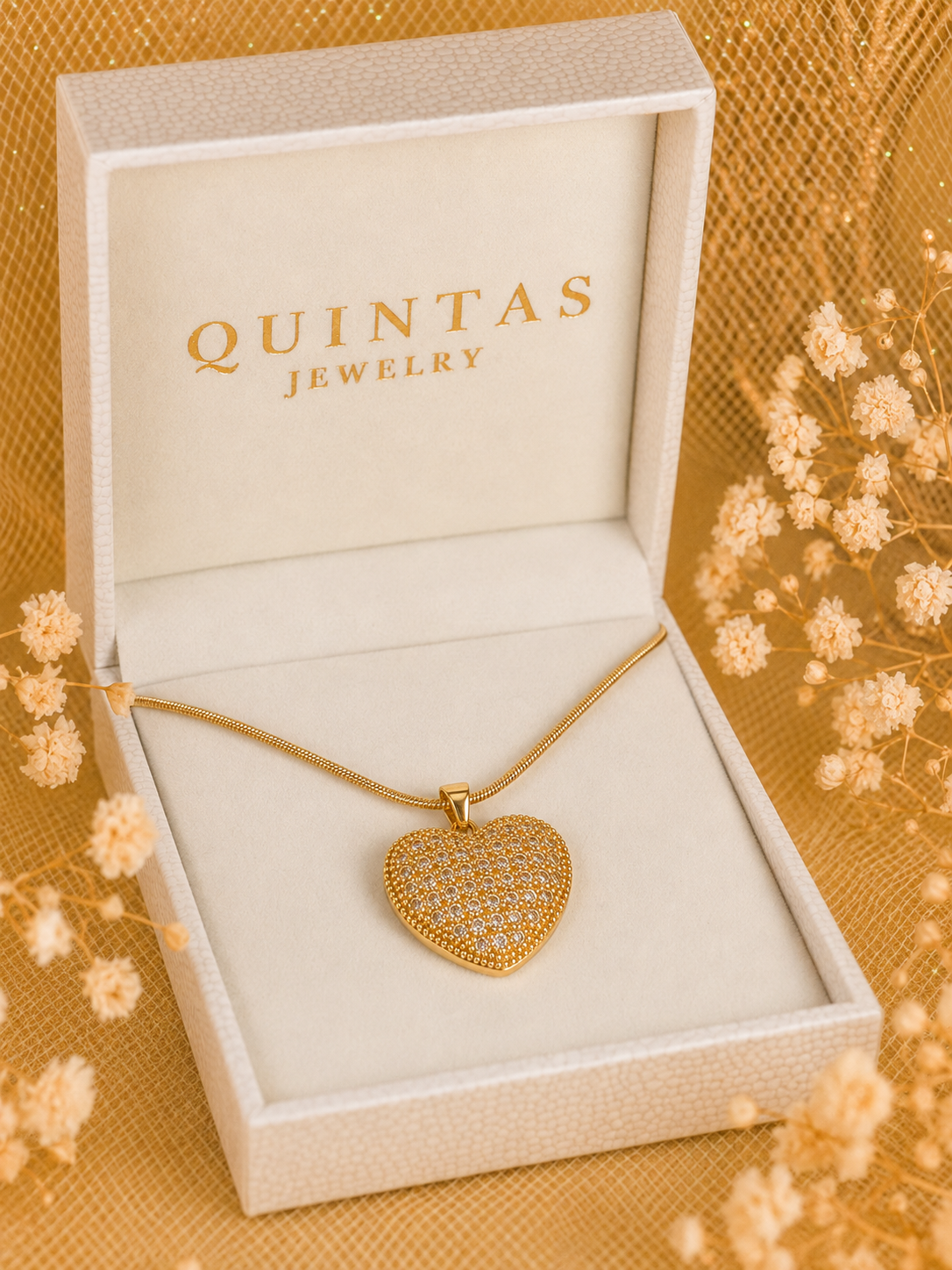 Aurevia Pavé Heart Necklace