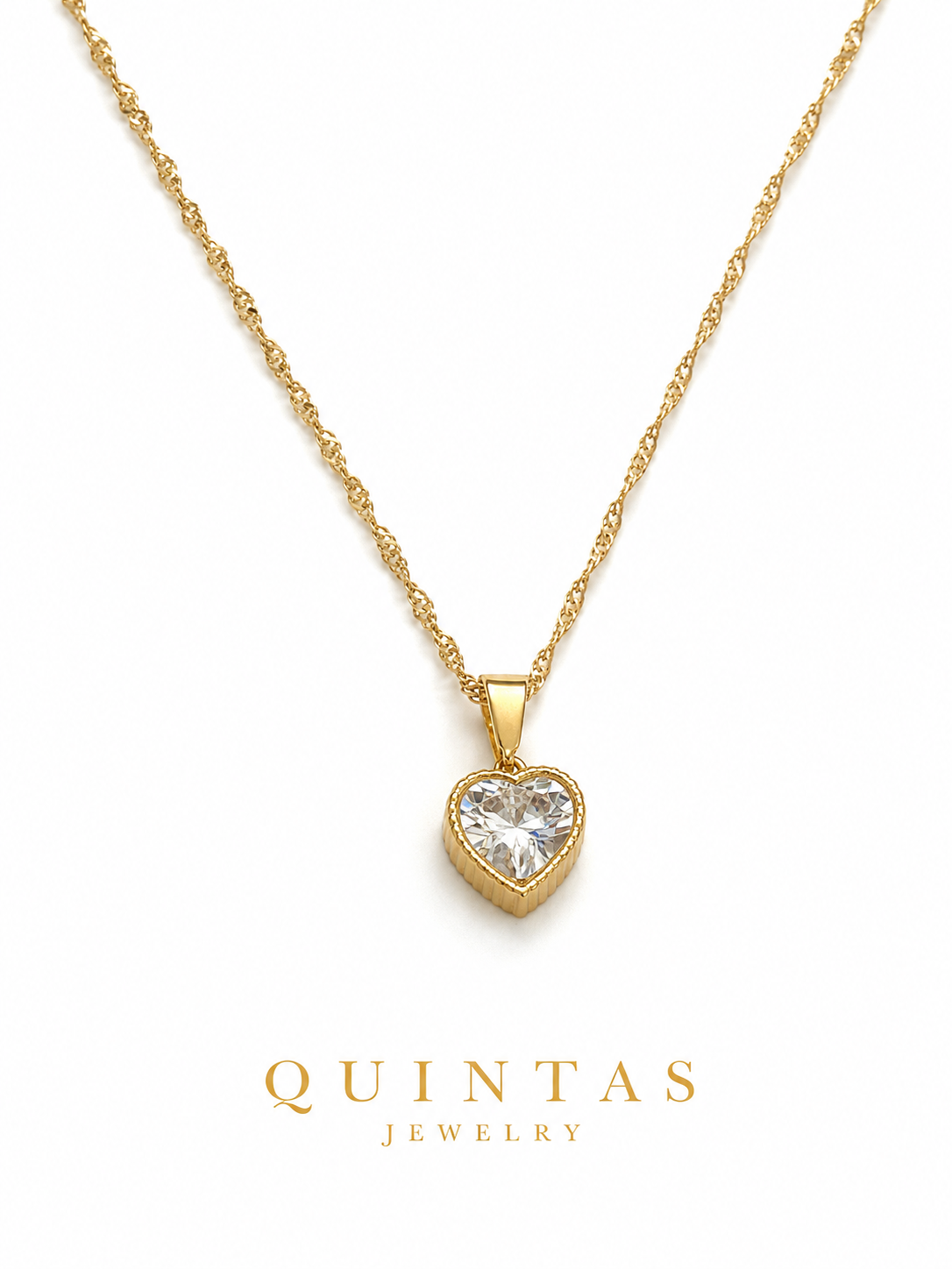 Adeline Crystal Heart Necklace