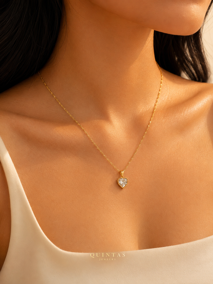 Adeline Crystal Heart Necklace