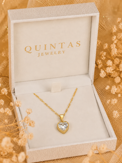 Adeline Crystal Heart Necklace