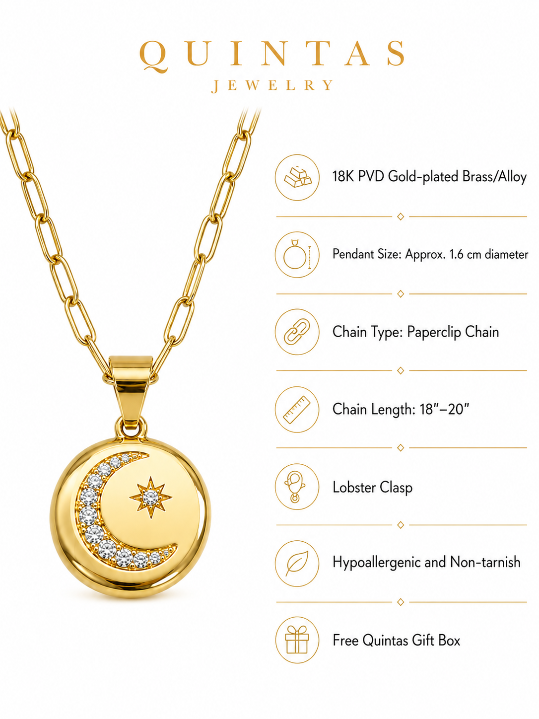 Guiding Star Medallion Necklace