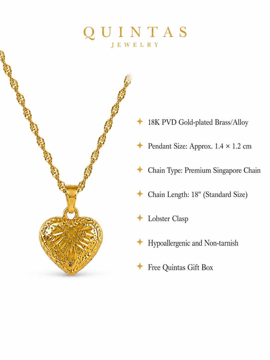 Soleil Heart Necklace