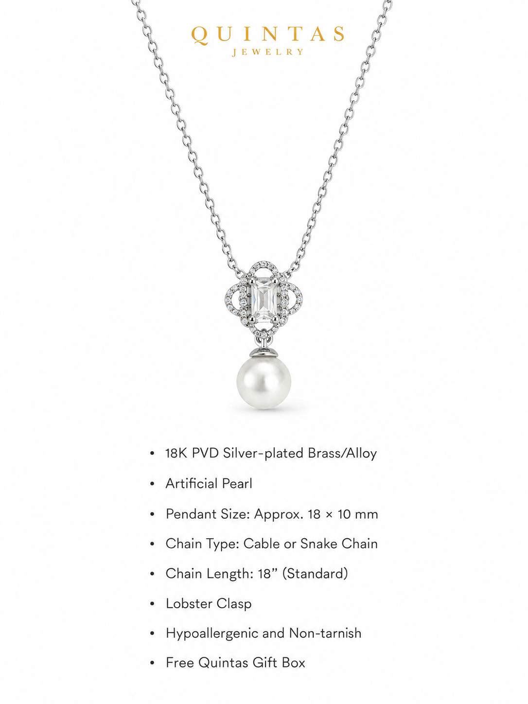 Margaux Pearl Drop Necklace