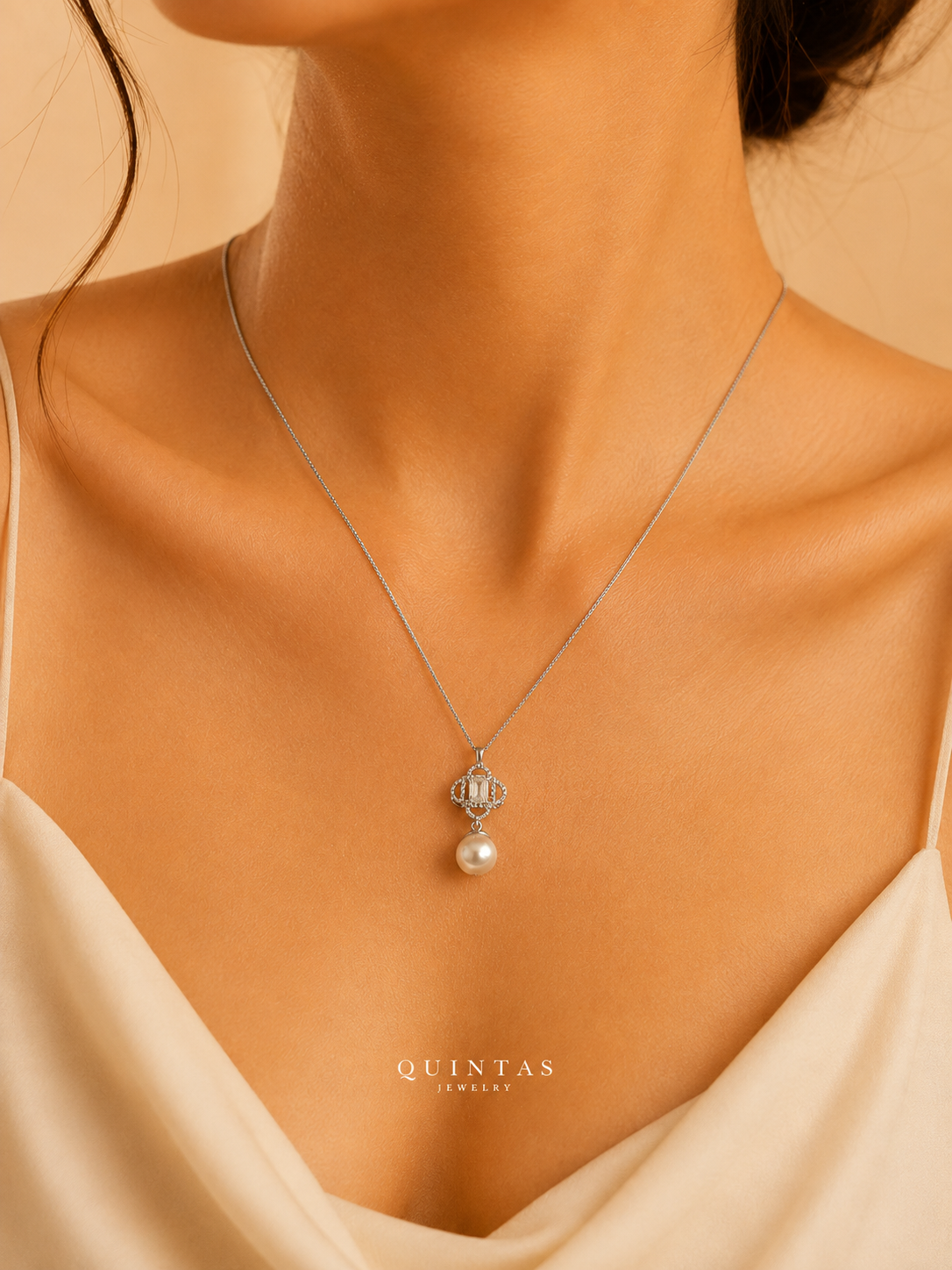 Margaux Pearl Drop Necklace