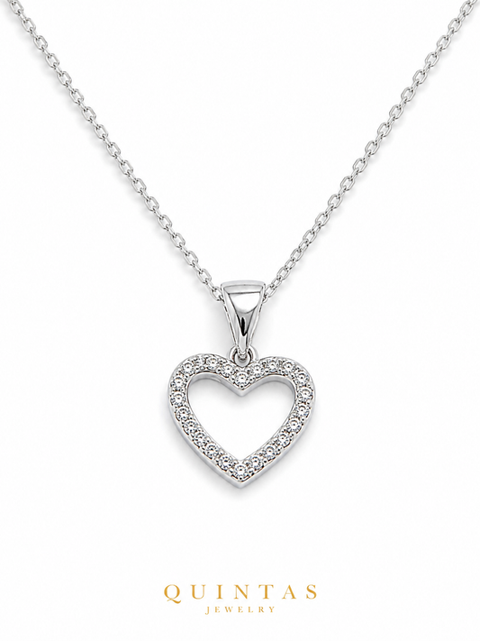 Arielle Silver Heart Necklace