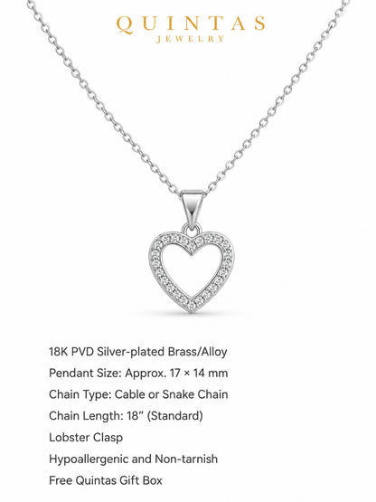 Arielle Silver Heart Necklace