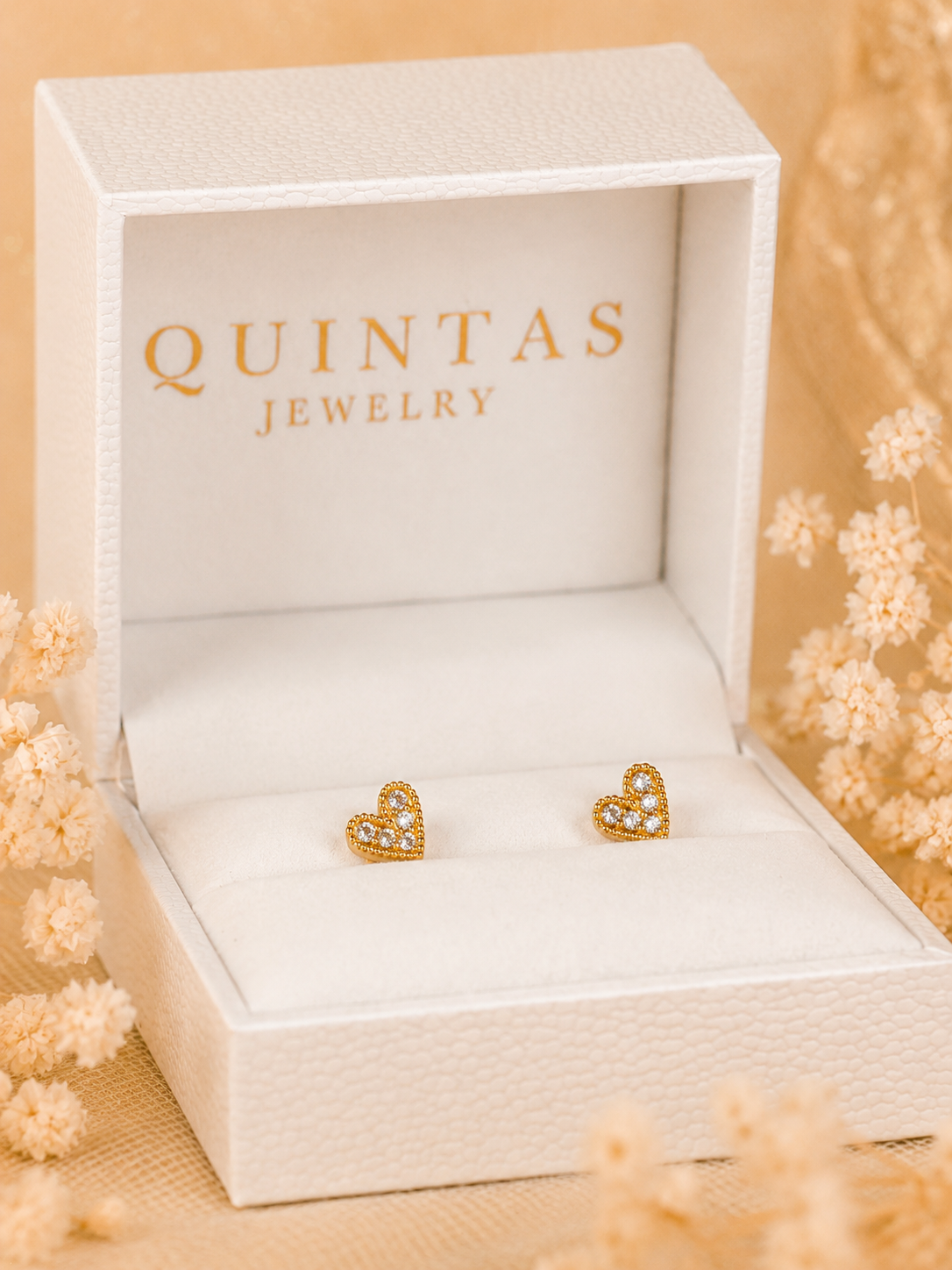Lovely Heart Stud Earrings