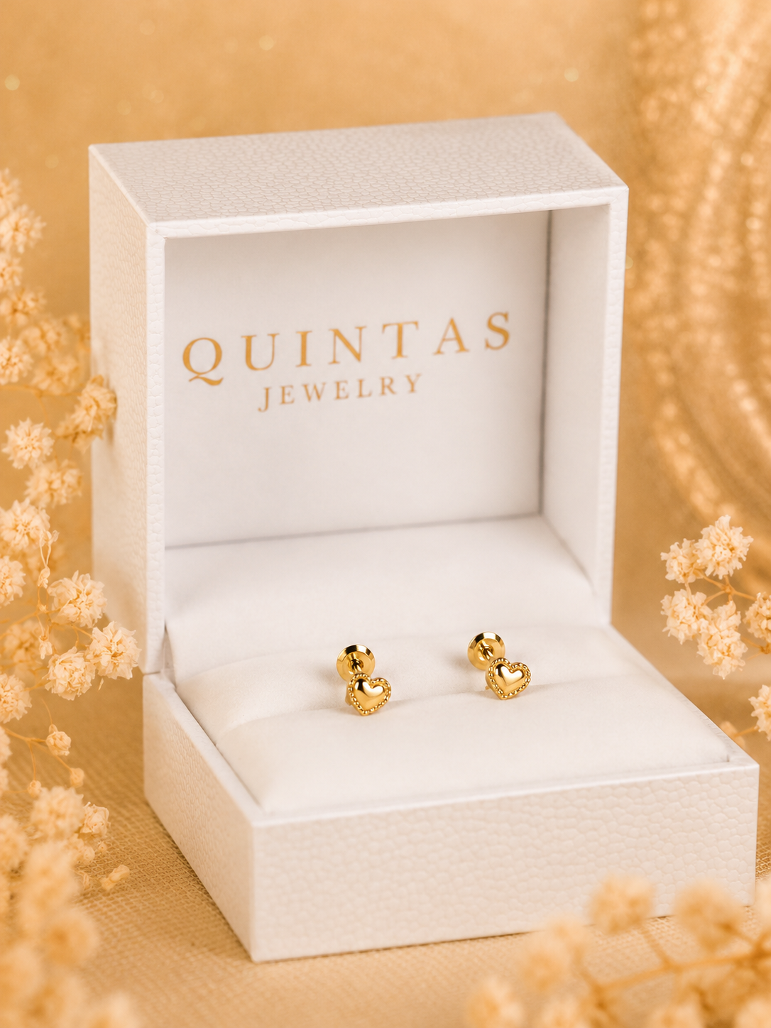 Cherished Heart Stud Earrings
