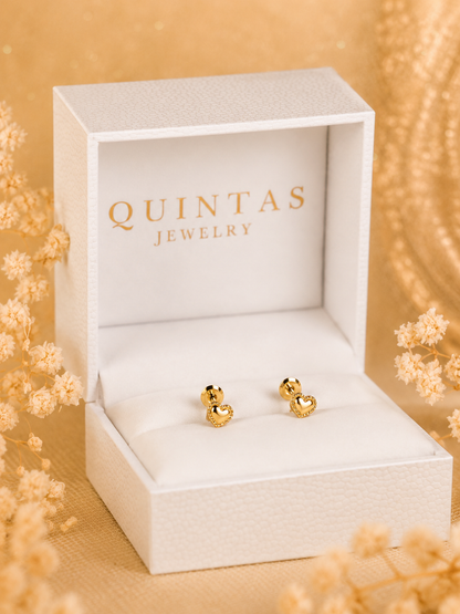 Cherished Heart Stud Earrings