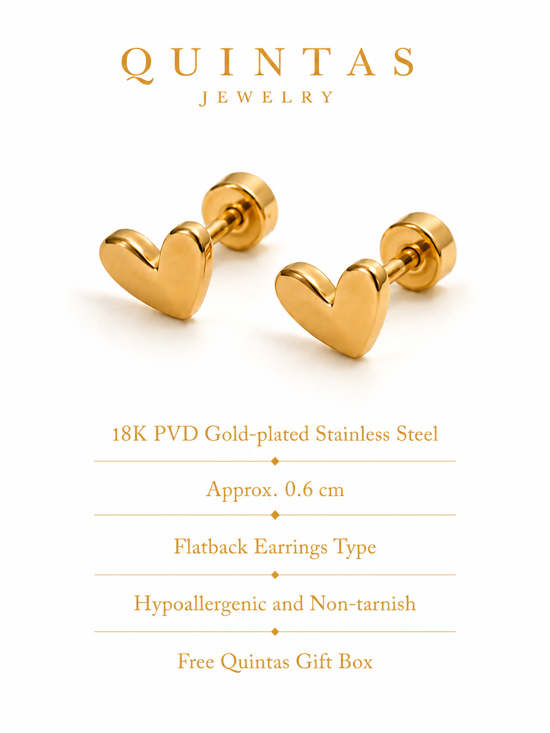 Pure Love Flatback Earrings