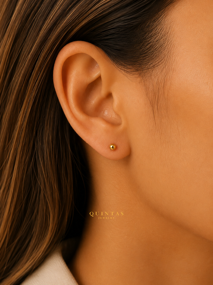 Classic Ball Flatback Earrings
