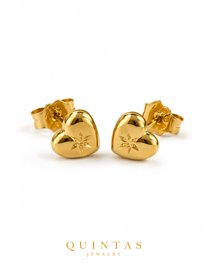 Wish Heart Stud Earrings