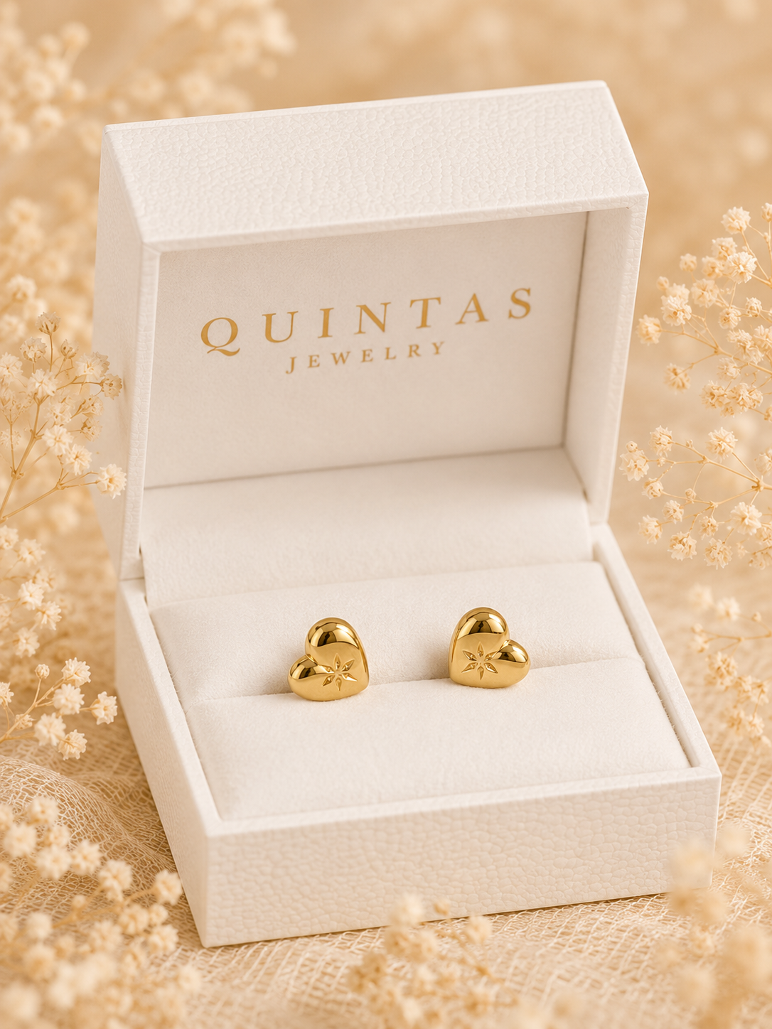 Wish Heart Stud Earrings
