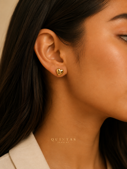 Wish Heart Stud Earrings