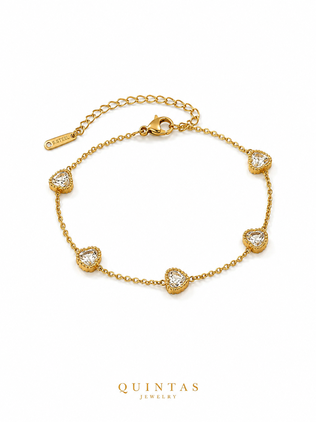 Crystal Hearts Bracelet