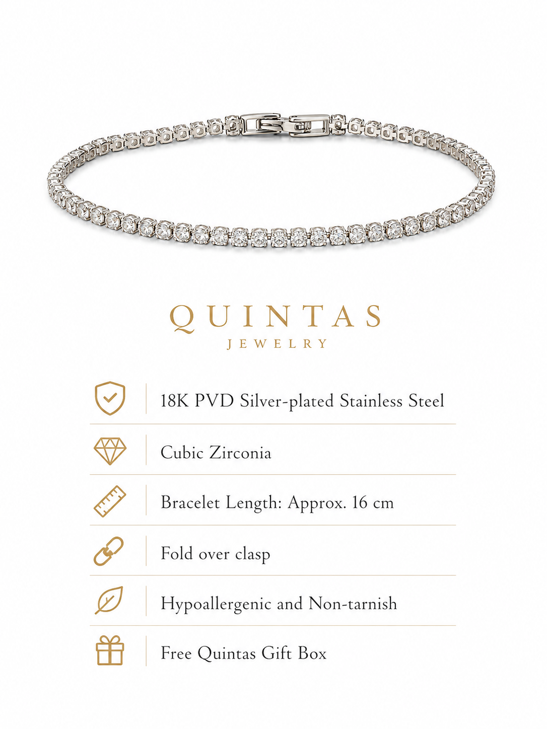 Eternal Silver Tennis Bracelet